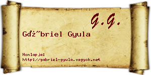 Gábriel Gyula névjegykártya