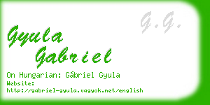 gyula gabriel business card